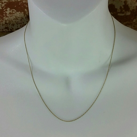 Necklace Dainty gold chain 10K 18in - Picture 1 of 8